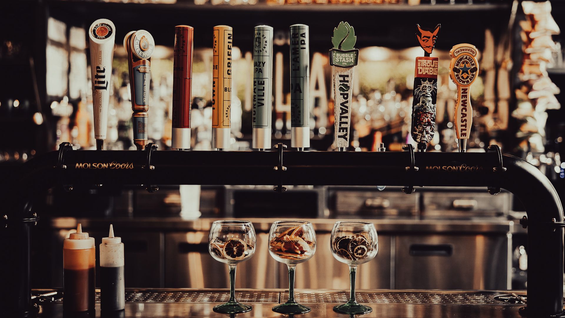 Draught selection at Lord William Pub