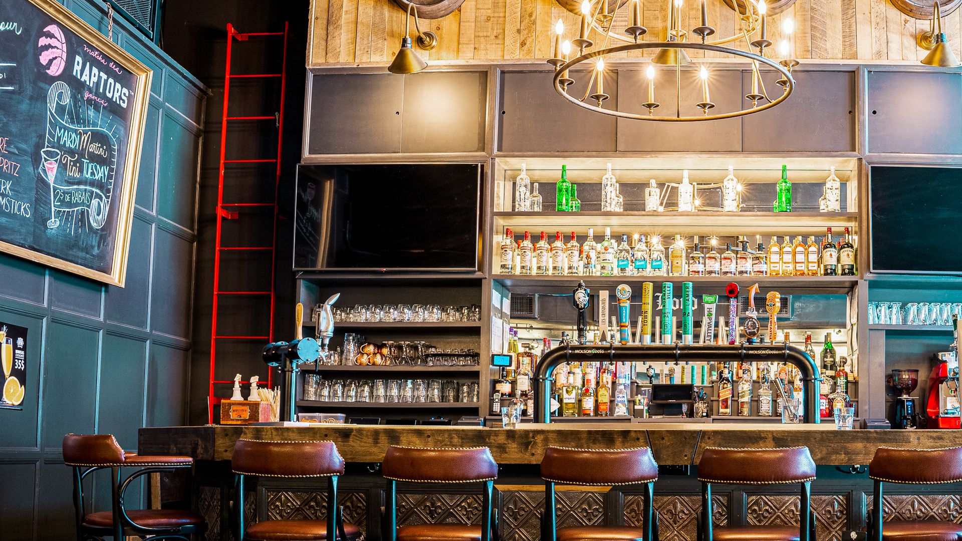 Beer taps at Lord William Pub